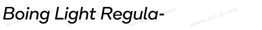 Boing Light Regula字体转换